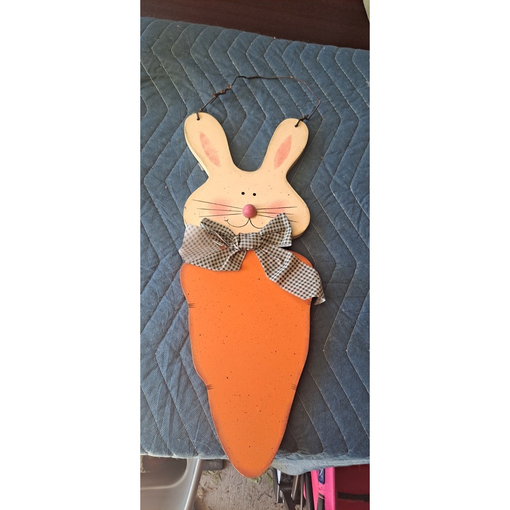 Easter‎ Bunny With Carrot Hanger 16.25x6 5